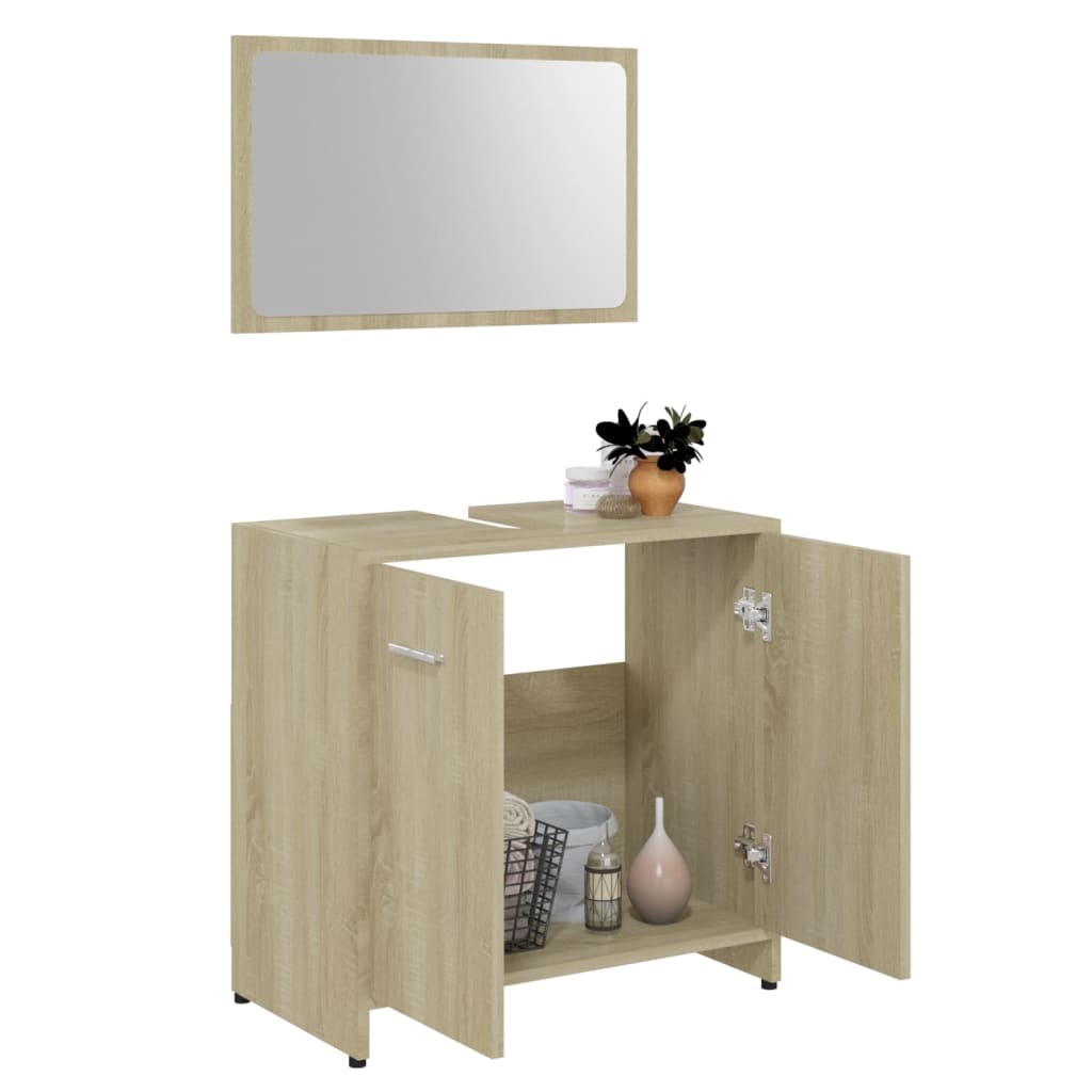 Ensemble de meubles de salle de bain 3 pièces en bois