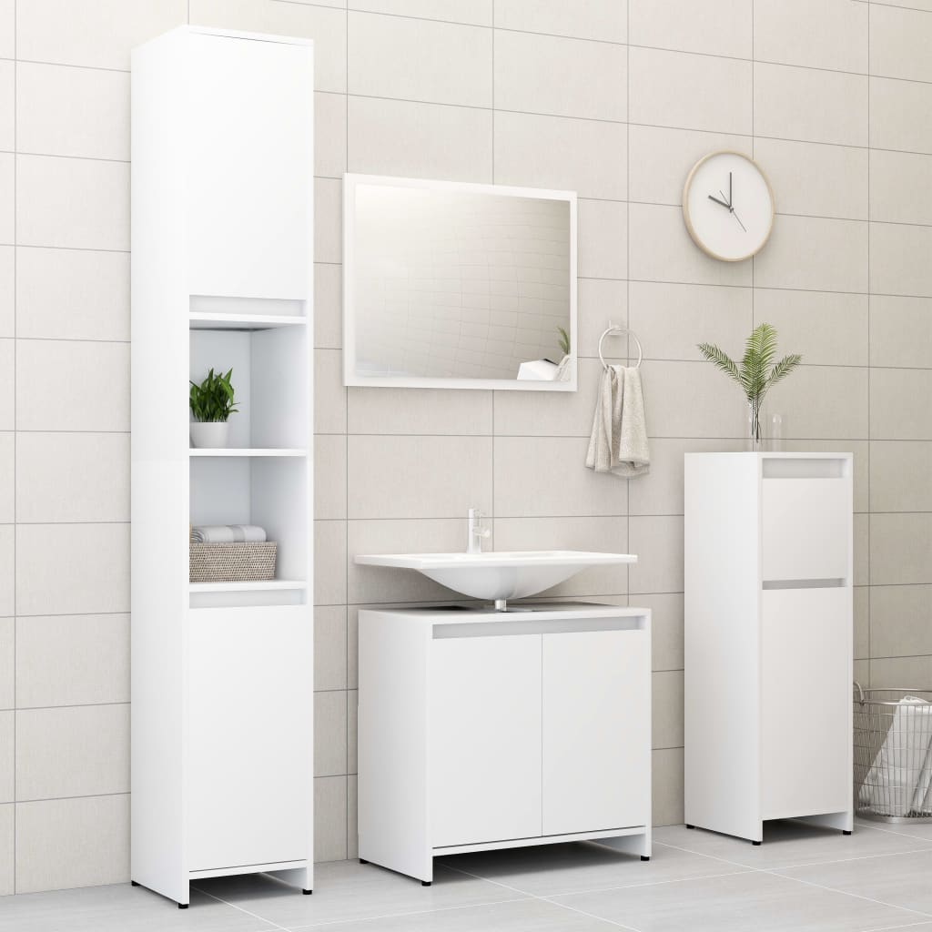 Ensemble de meubles de salle de bain 3 pièces en bois couleur chêne