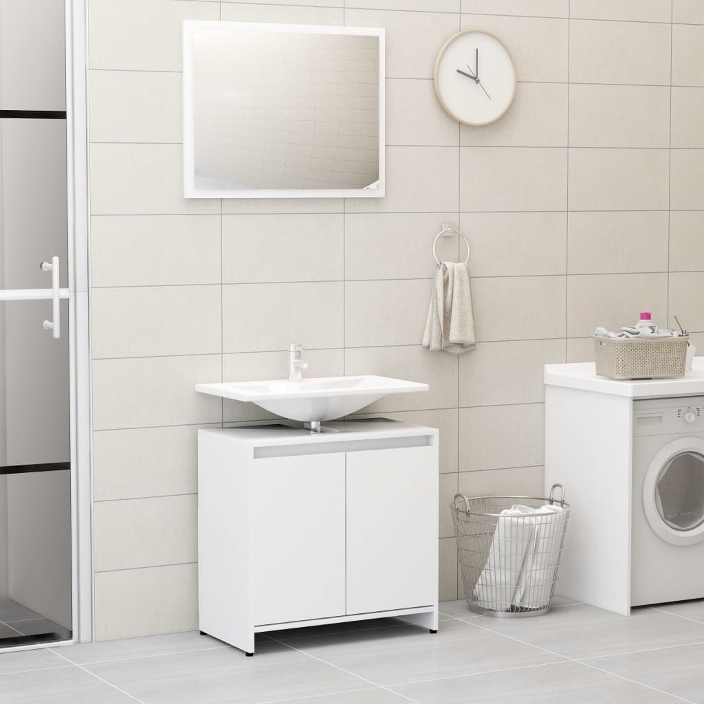 Ensemble de meubles de salle de bain 3 pièces en bois couleur chêne