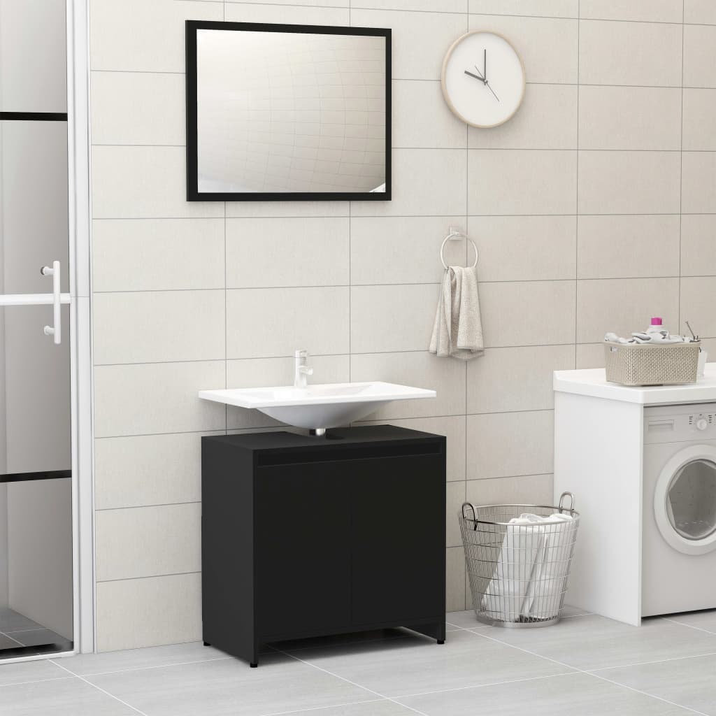 Ensemble de meubles de salle de bain 3 pièces en bois couleur chêne