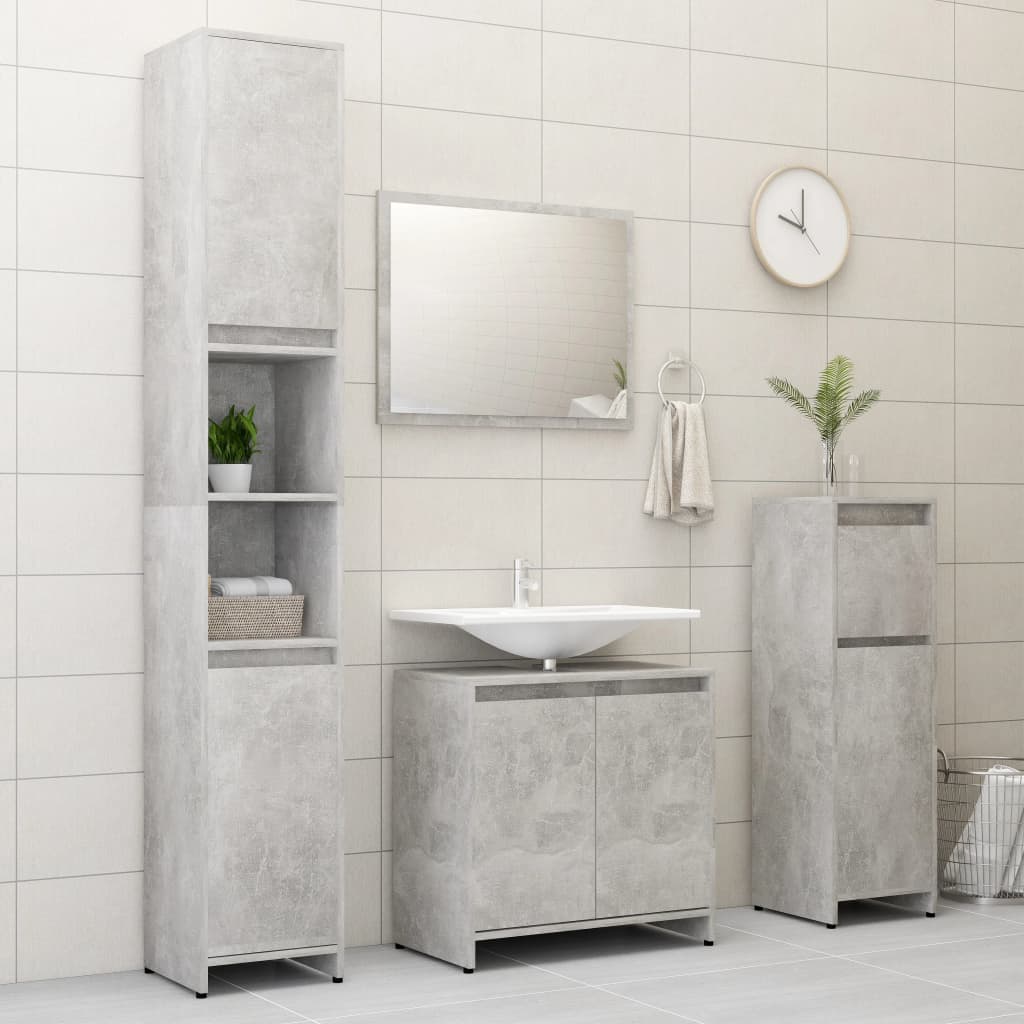 Ensemble de meubles de salle de bain 3 pièces en bois couleur chêne