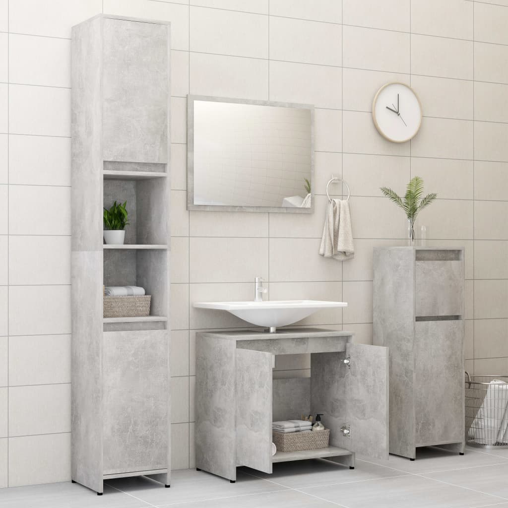 Ensemble de meubles de salle de bain 3 pièces en bois couleur chêne