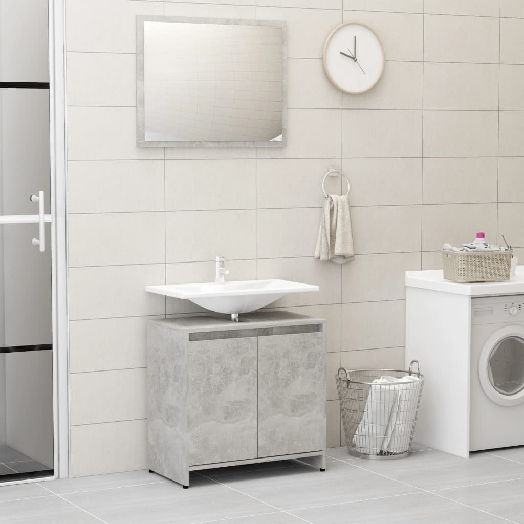 Ensemble de meubles de salle de bain 3 pièces en bois couleur chêne