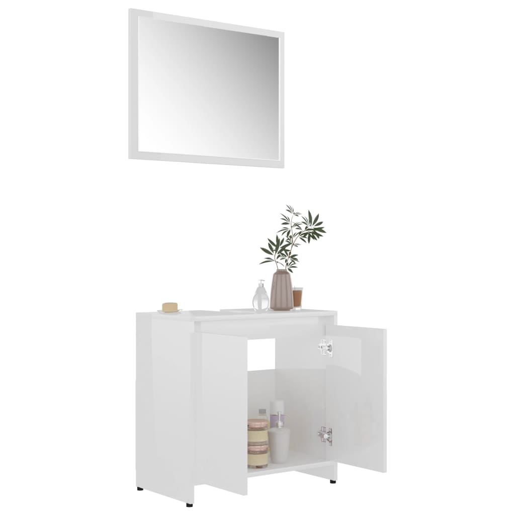 Ensemble de meubles de salle de bain 3 pièces en bois couleur chêne