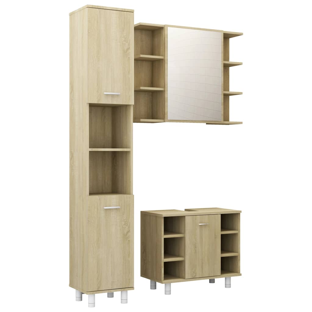 Ensemble de meubles de salle de bain 3 pièces en bois