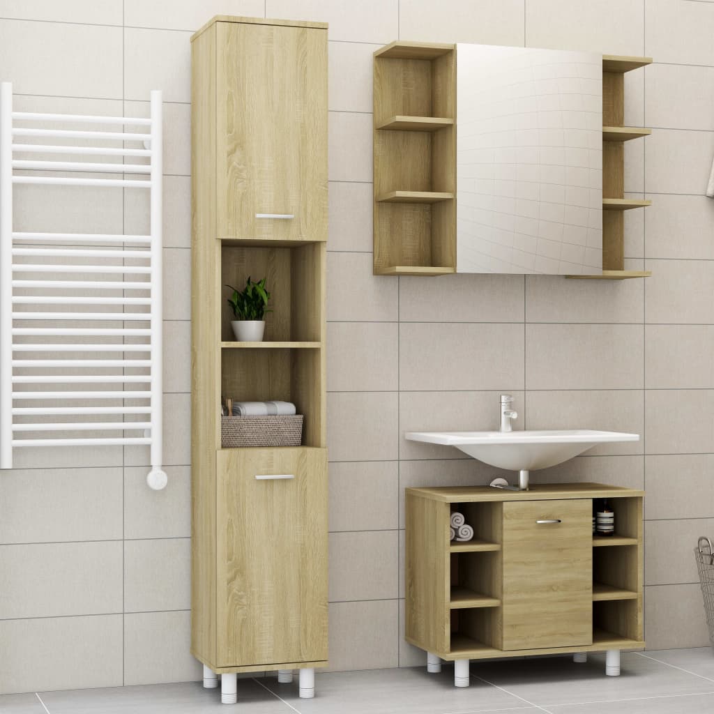 Ensemble de meubles de salle de bain 3 pièces en bois