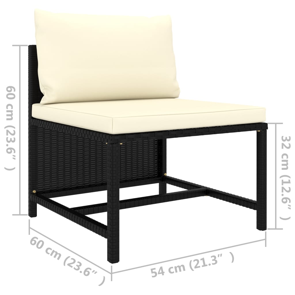 Tuintafel 110x70x65 cm poly rattan