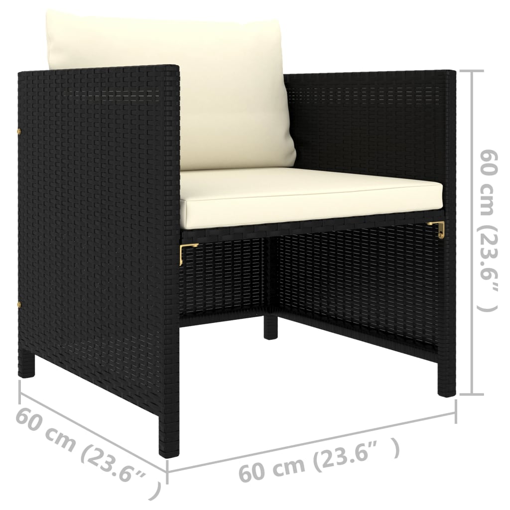 Tuintafel 110x70x65 cm poly rattan