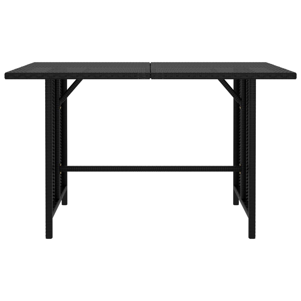 Table de jardin 110x70x65 cm poly rotin