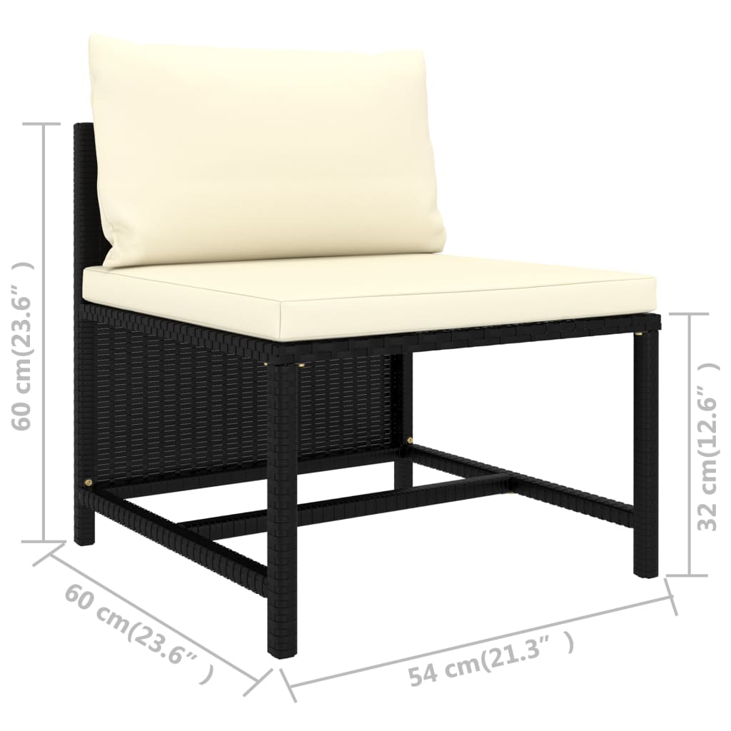 Tuintafel 110x70x65 cm poly rattan