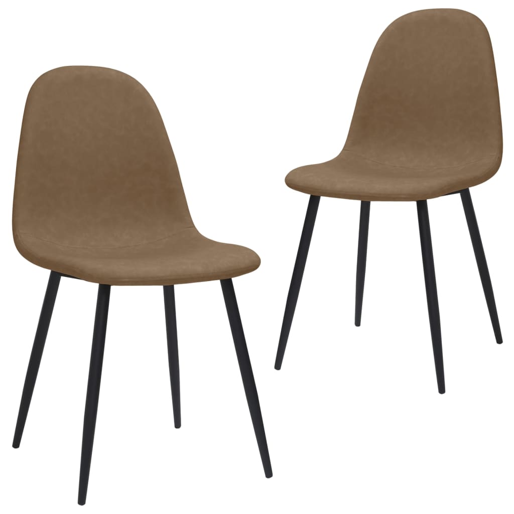 Eetkamerstoelen 2 st 45x53,5x83 cm kunstleer