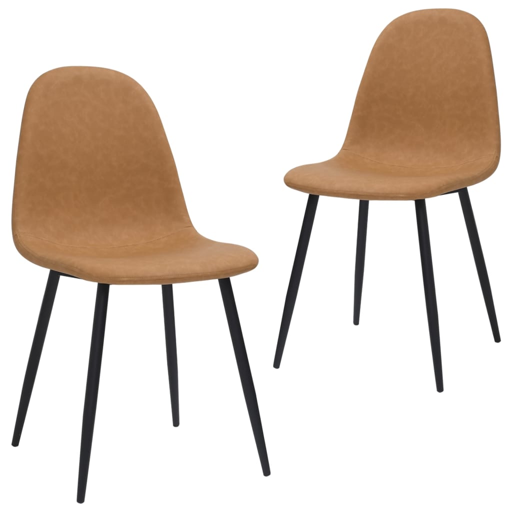 Eetkamerstoelen 2 st 45x53,5x83 cm kunstleer