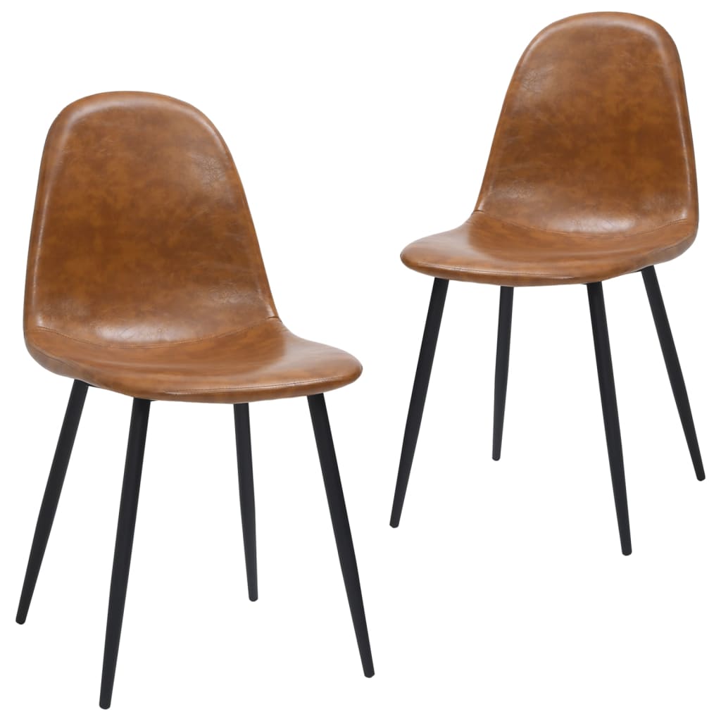 Eetkamerstoelen 2 st 45x53,5x83 cm kunstleer