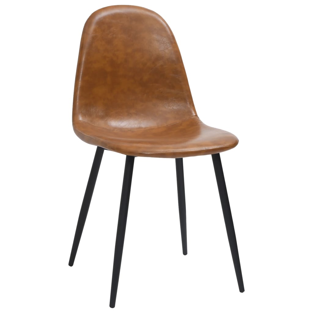 Eetkamerstoelen 2 st 45x53,5x83 cm kunstleer