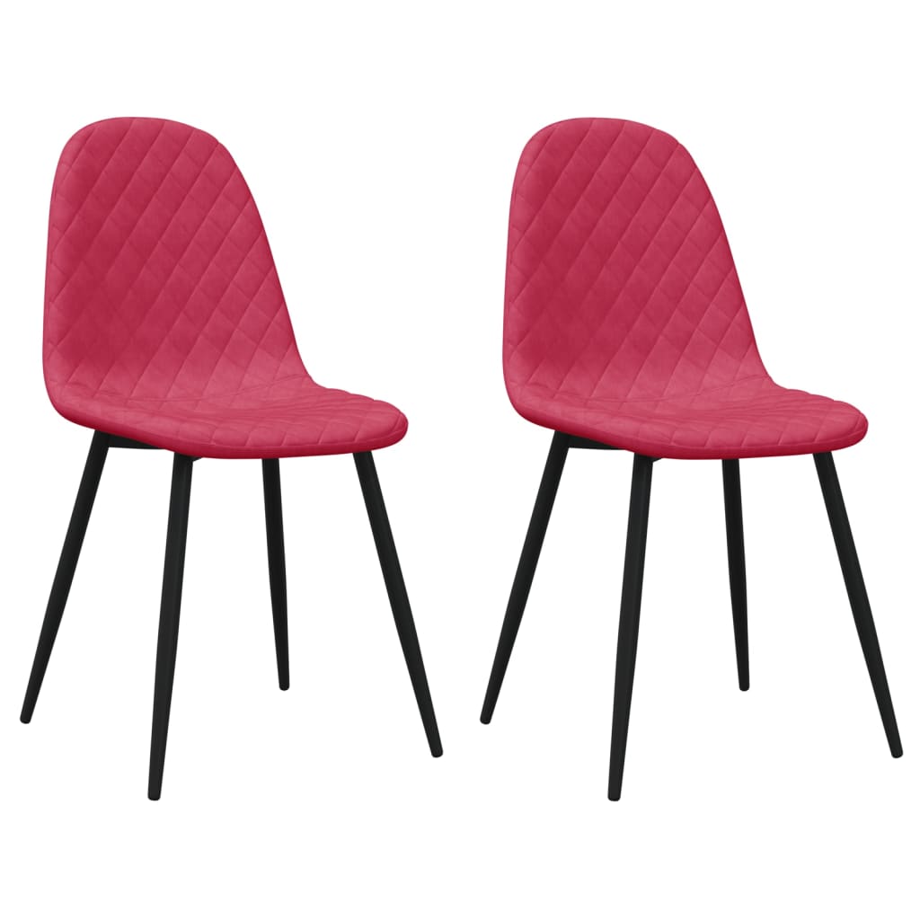 Eetkamerstoelen 2 st fluweel