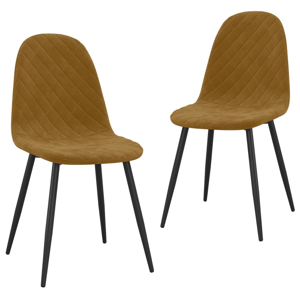 Chaises de salle à manger pivotantes 4 pcs velours marron