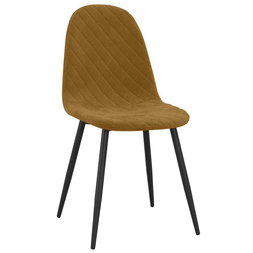 Chaises de salle à manger pivotantes 4 pcs velours marron