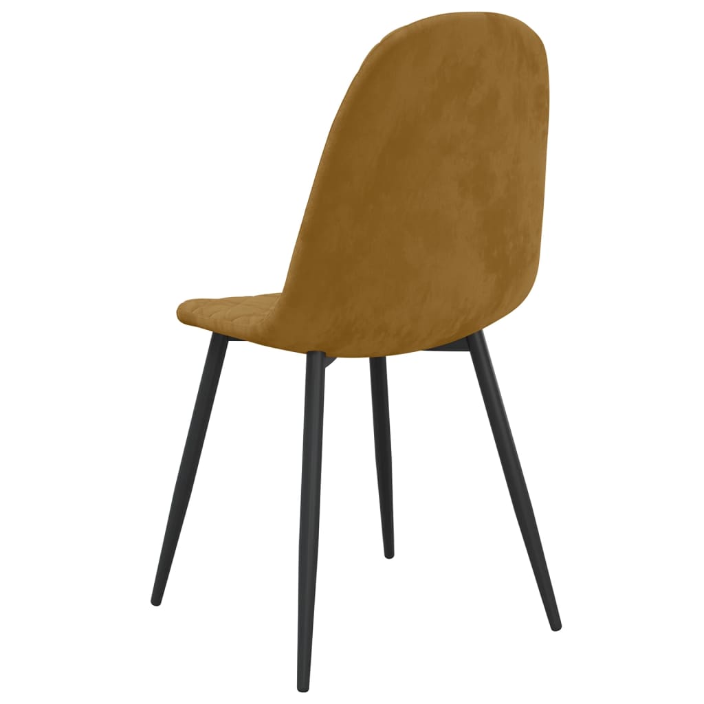 Chaises de salle à manger pivotantes 4 pcs velours marron