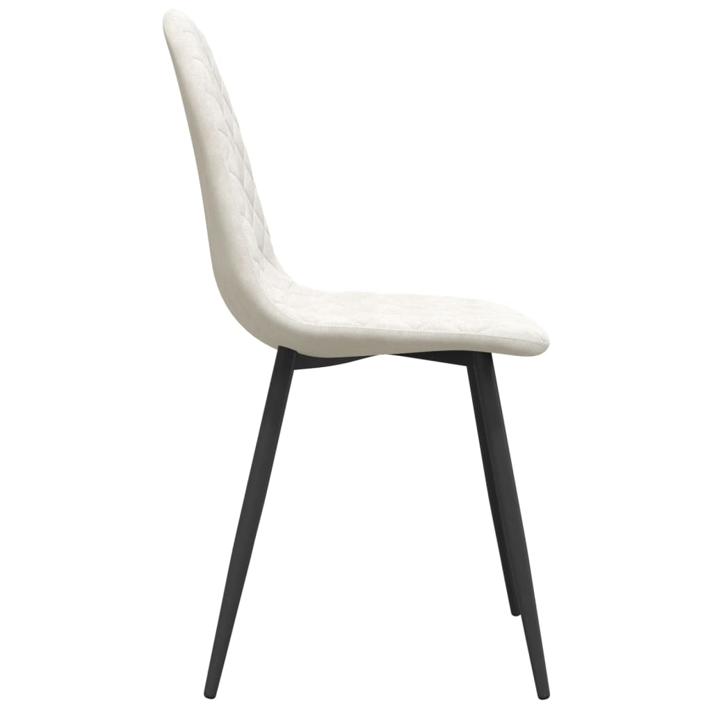 Chaises de salle à manger 4 pcs velours blanc crème