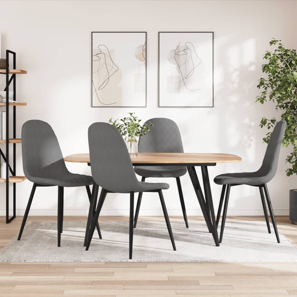 Chaises de salle à manger pivotantes 4 pcs velours marron