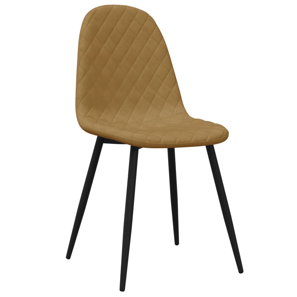 Chaises de salle à manger pivotantes 4 pcs velours marron