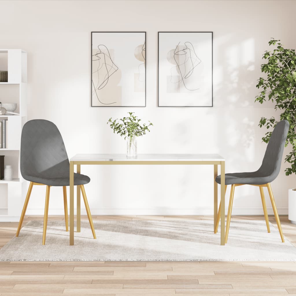 Chaises de salle à manger 4 pcs velours