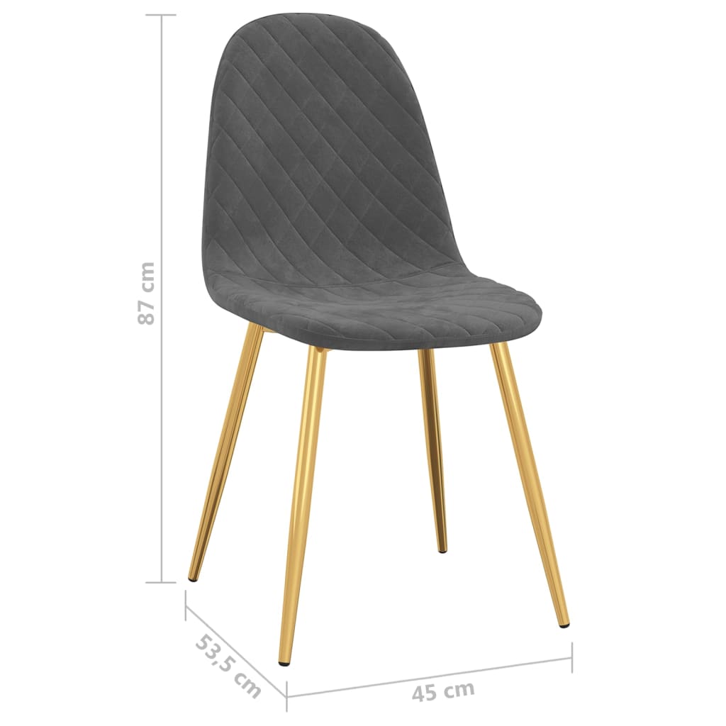 Chaises de salle à manger 4 pcs velours