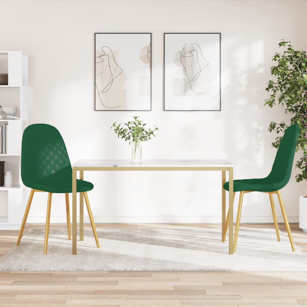 Chaises de salle à manger 4 pcs velours