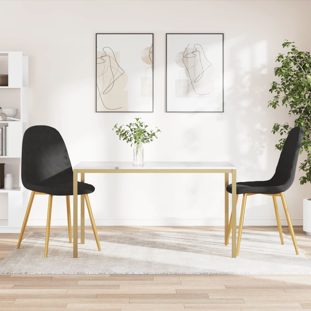 Chaises de salle à manger 4 pcs velours