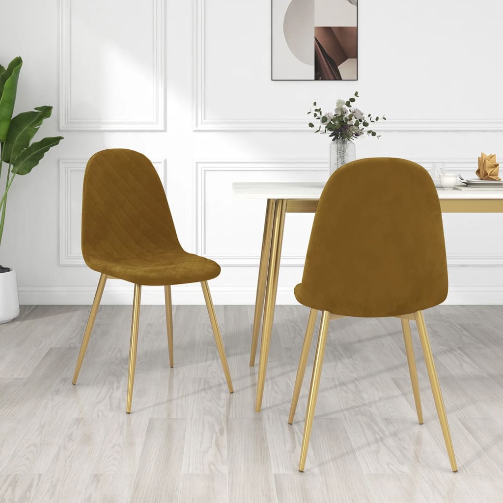 Chaises de salle à manger 4 pcs velours