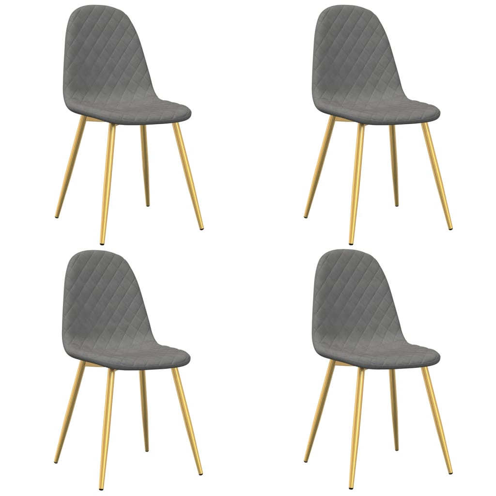 Chaises de salle à manger 4 pcs velours