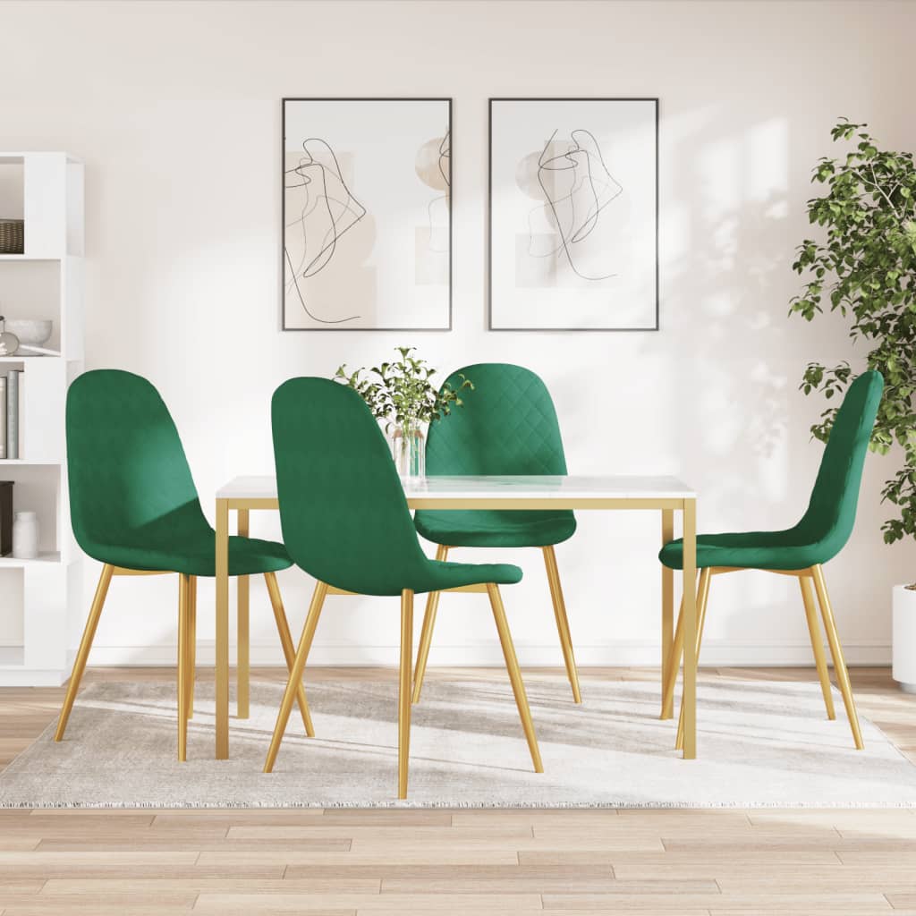 Chaises de salle à manger 4 pcs velours