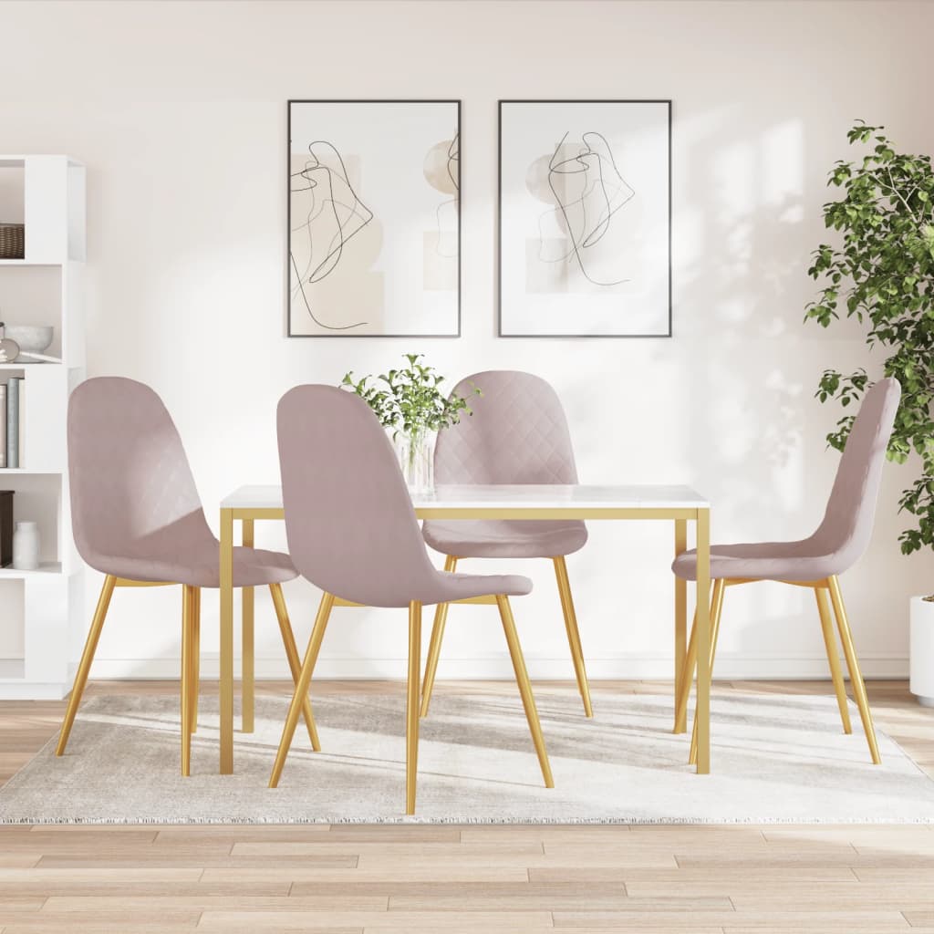 Chaises de salle à manger 4 pcs velours