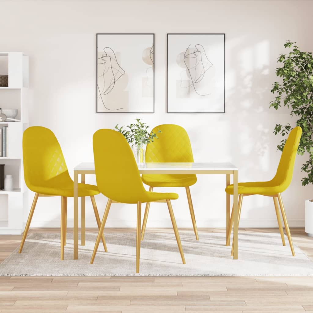 Chaises de salle à manger 4 pcs velours