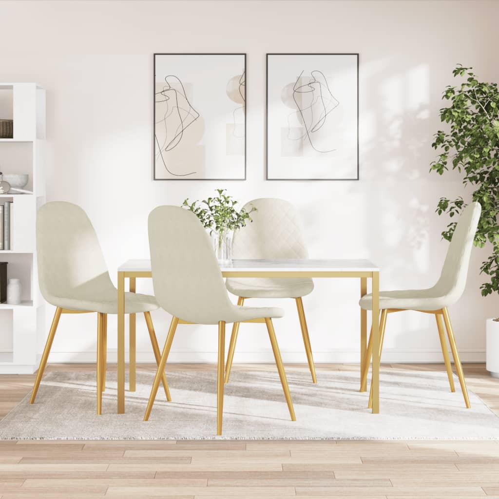 Chaises de salle à manger 4 pcs velours