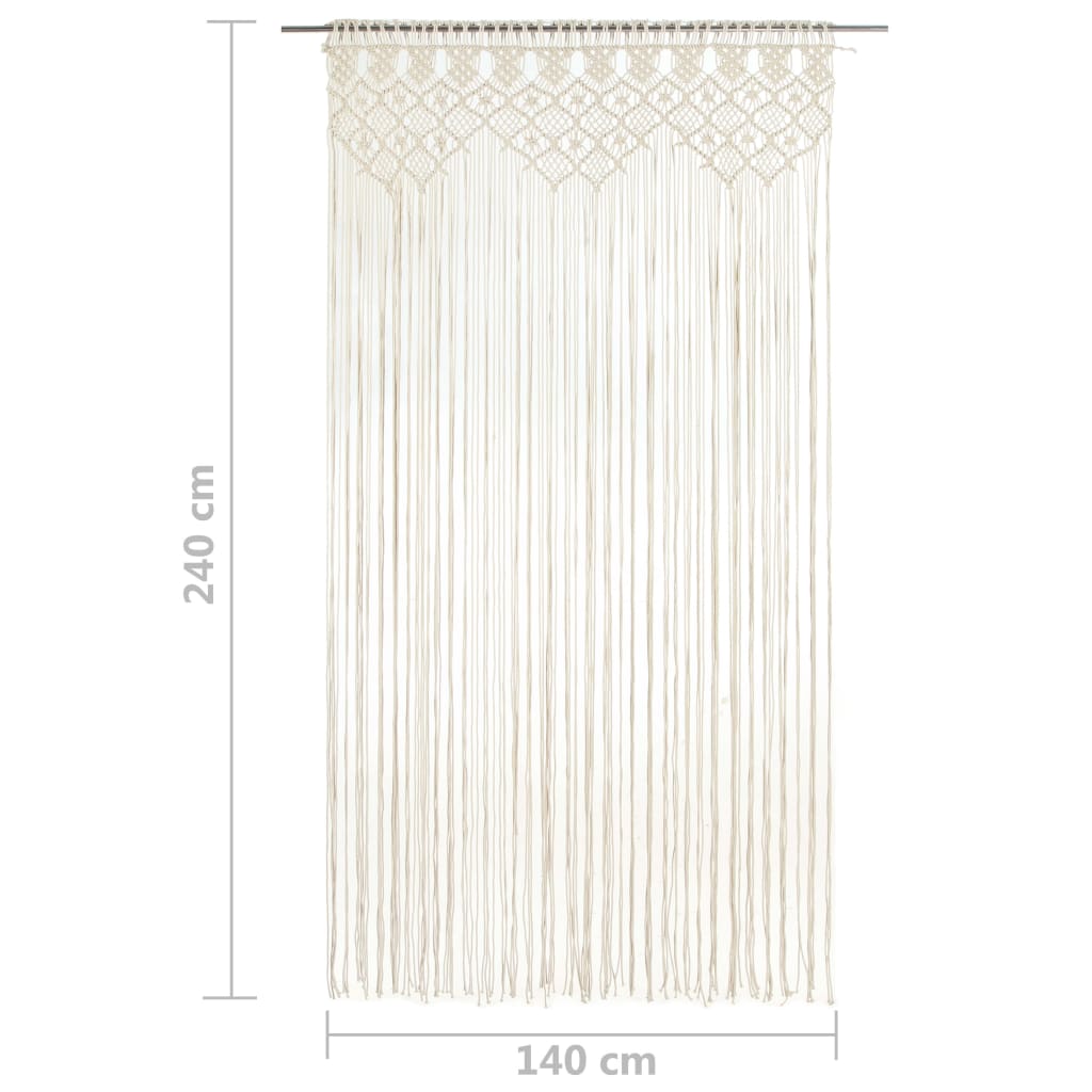 Rideau macramé 140x240 cm coton