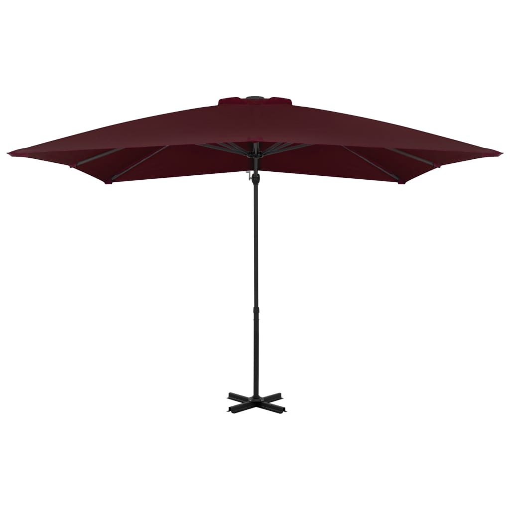 Parasol flottant avec mât en aluminium 300 cm couleur sable