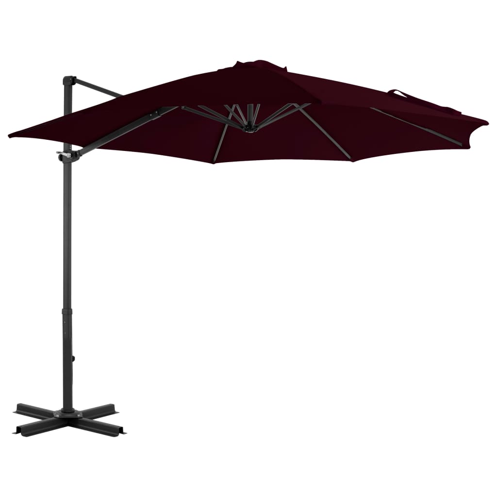 Parasol flottant avec mât en aluminium 300 cm couleur sable