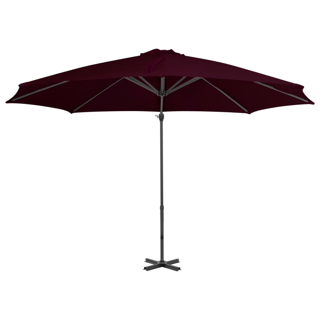 Parasol flottant avec mât en aluminium 300 cm couleur sable