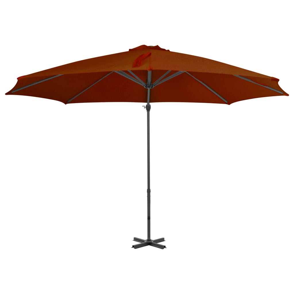 Parasol flottant avec mât en aluminium 300 cm couleur sable