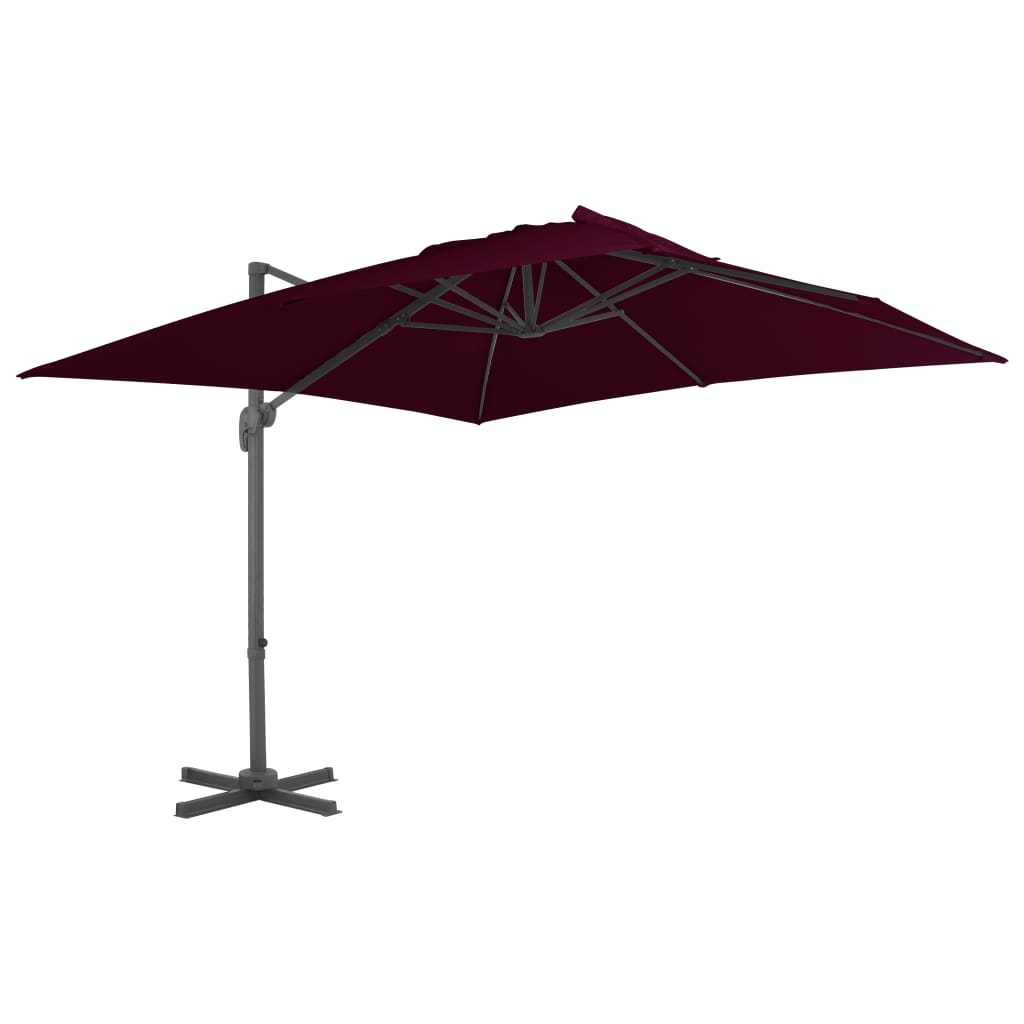 Zweefparasol met aluminium paal 300x300 cm