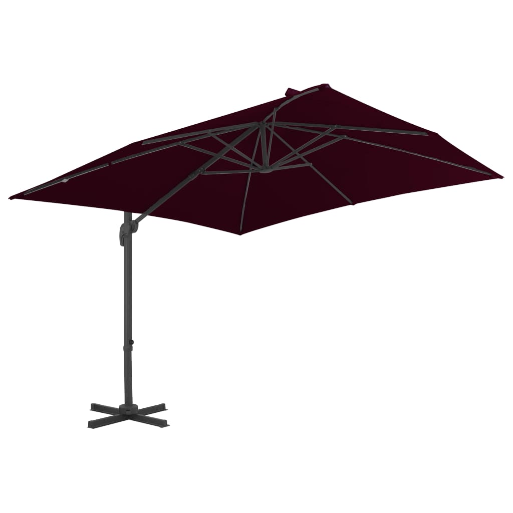 Zweefparasol met aluminium paal 400x300 cm groen