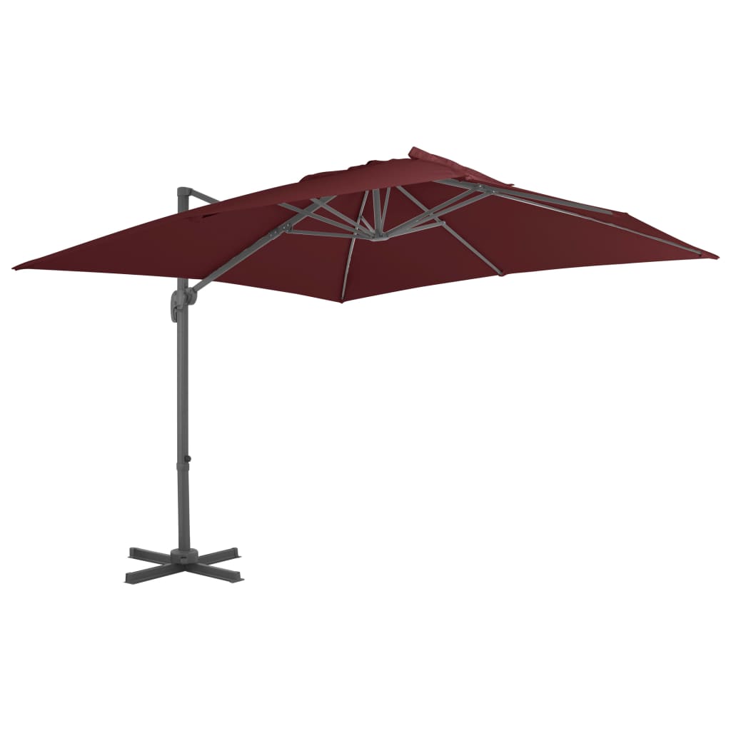 Zweefparasol met aluminium paal 300x300 cm zandkleurig