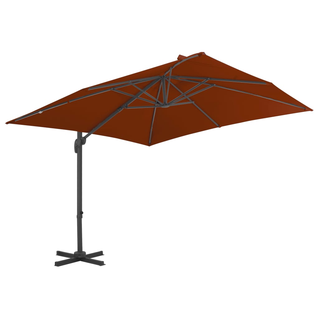 Zweefparasol met aluminium paal 300x300 cm zandkleurig