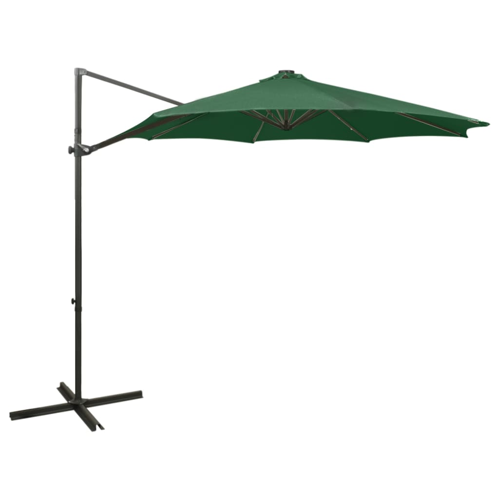 Zweefparasol met paal en LED-verlichting 300 cm terracottakleur