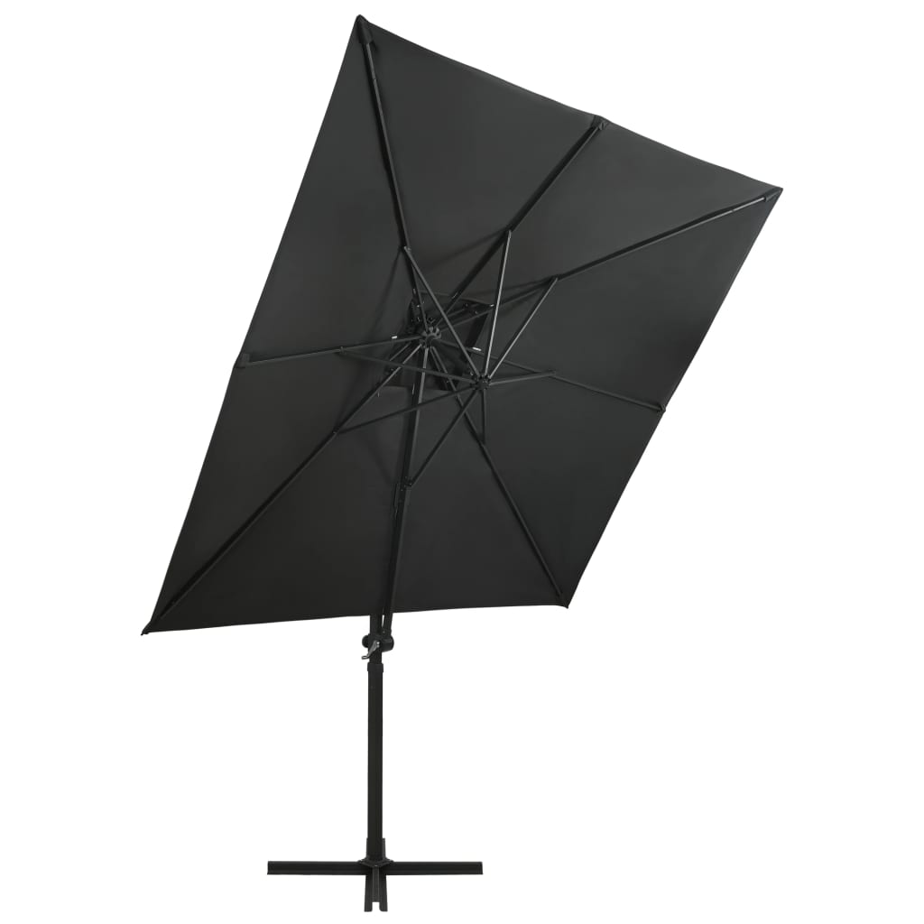 Zweefparasol met dubbel dak 250x250 cm