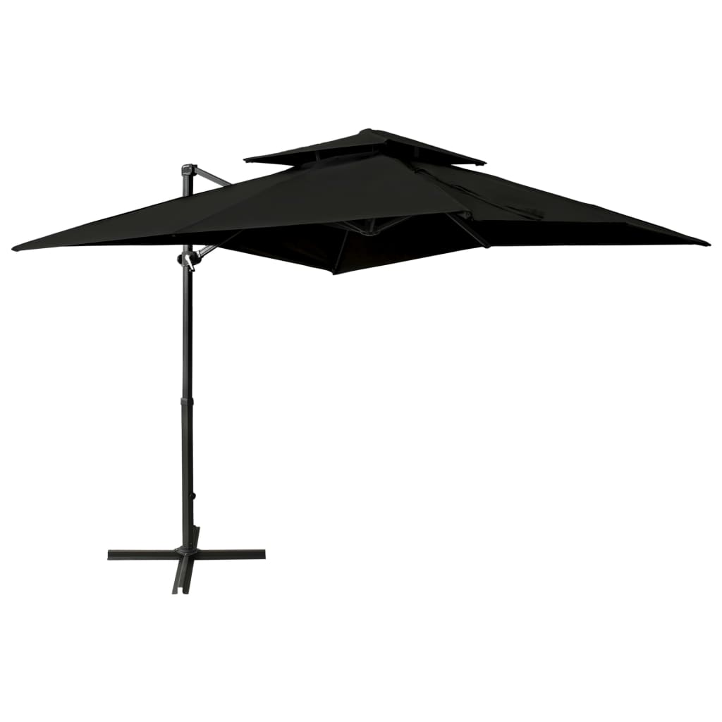 Zweefparasol met dubbel dak 250x250 cm