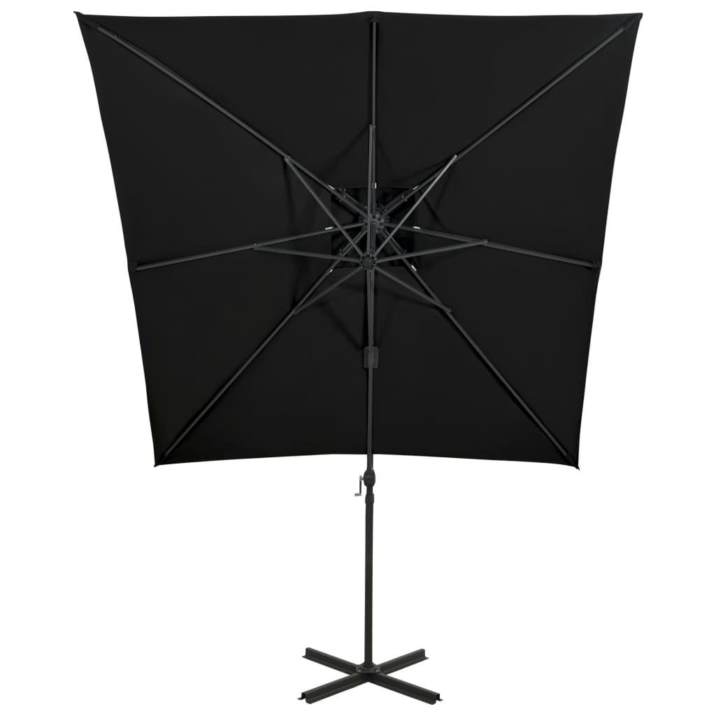 Zweefparasol met dubbel dak 250x250 cm