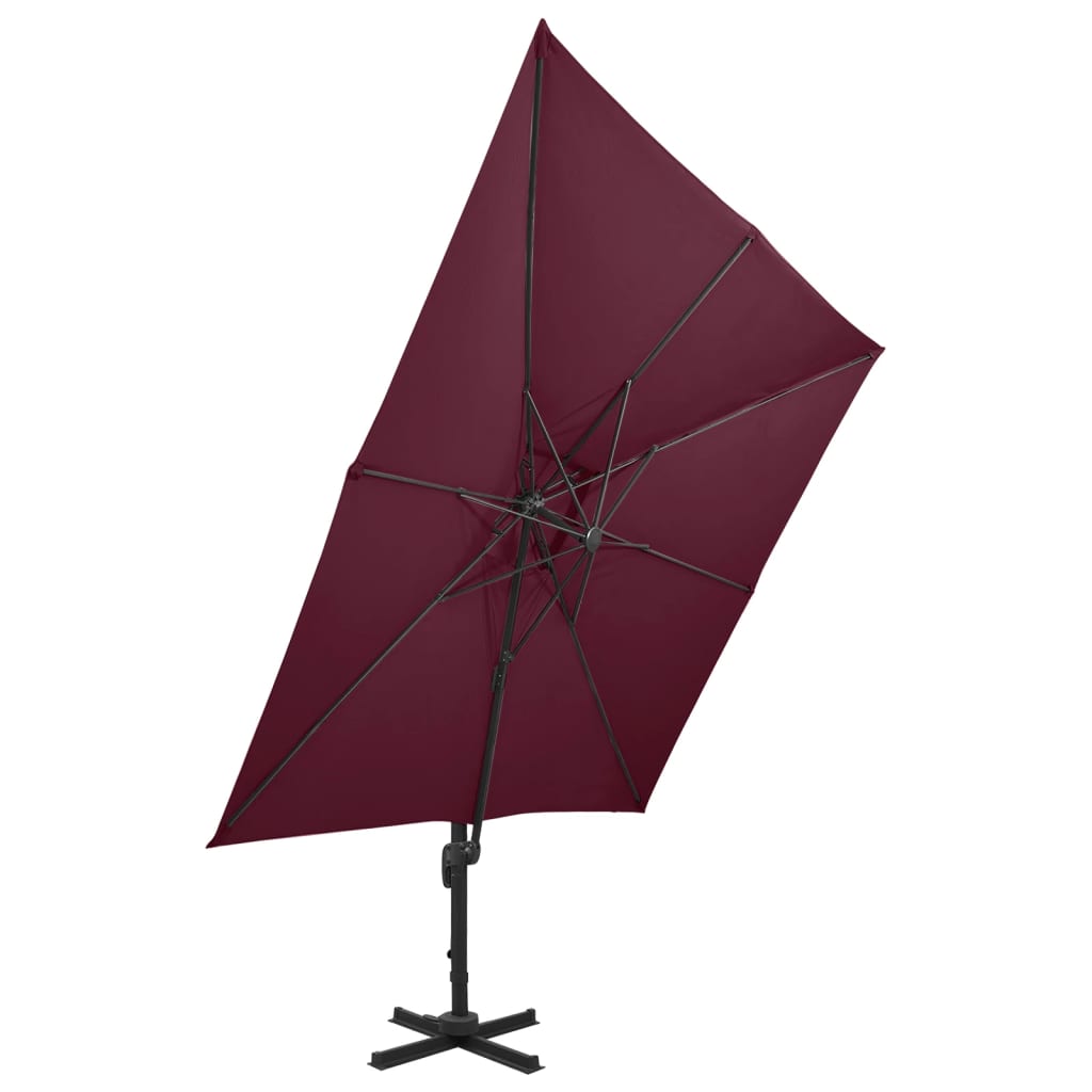 Zweefparasol met dubbel dak 300x300 cm