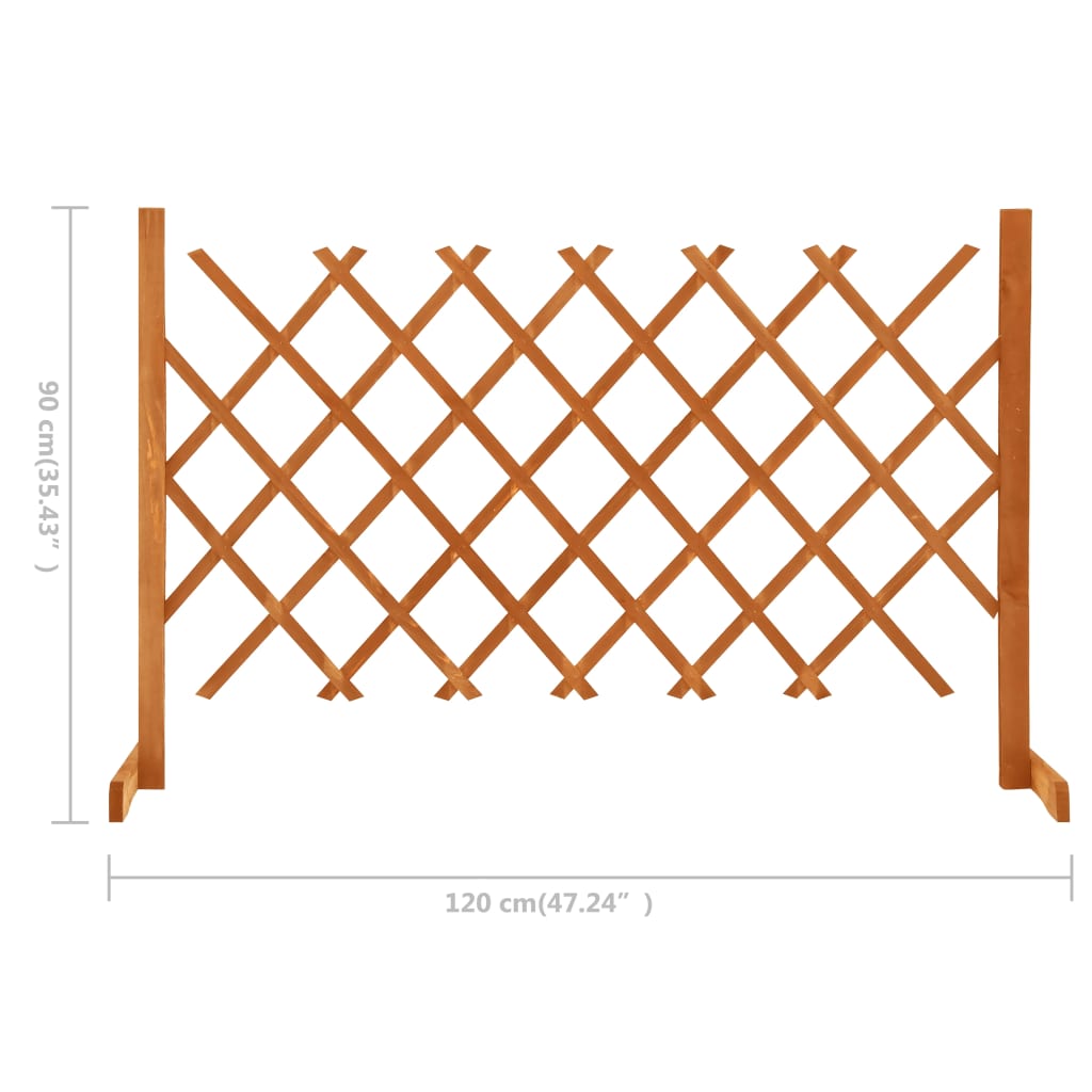 Tuinlatwerk 180x100 cm massief vurenhout oranje